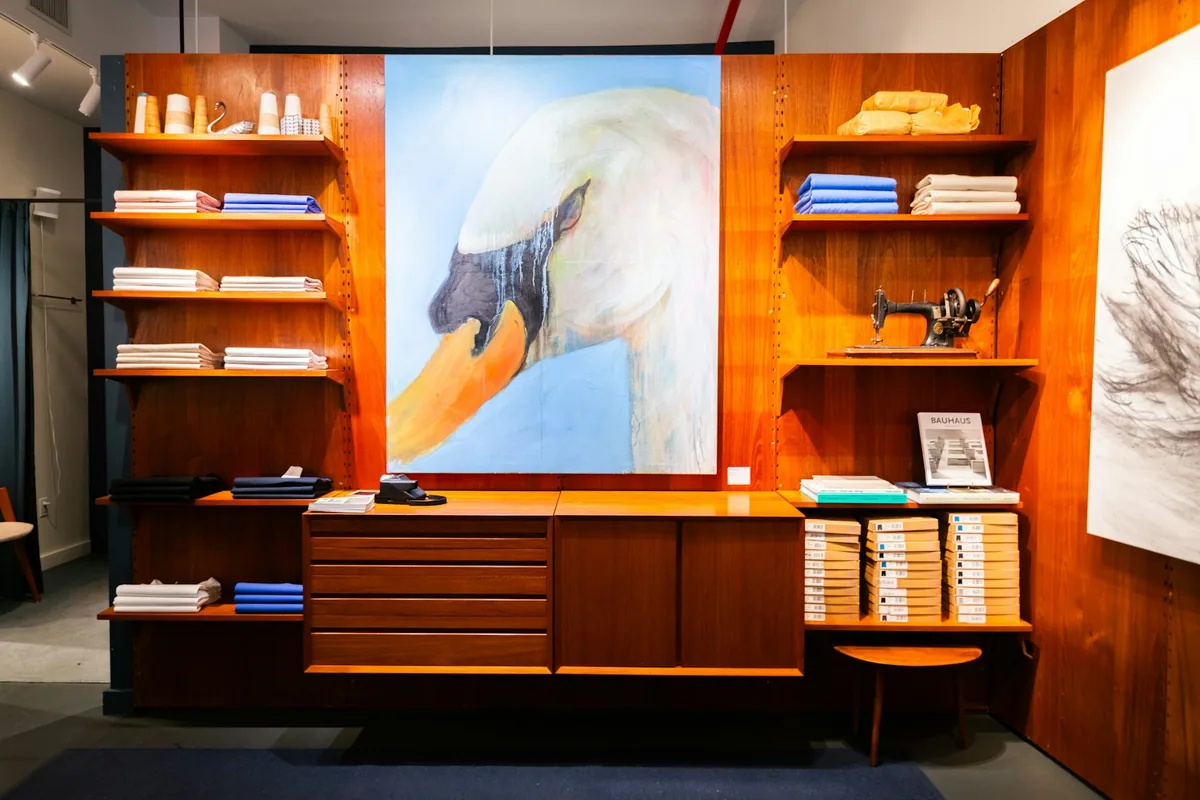 Boutique interior with beauty products